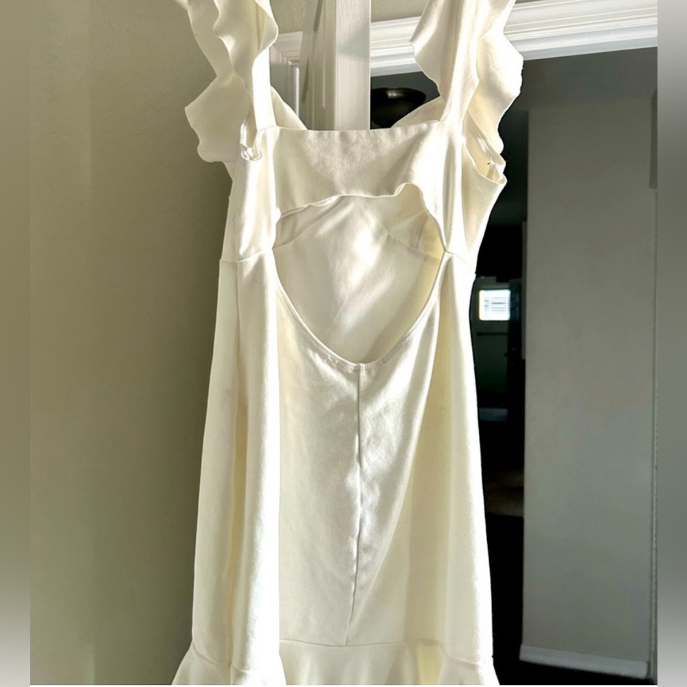 White Ruffle Dress - Picture 3 of 5